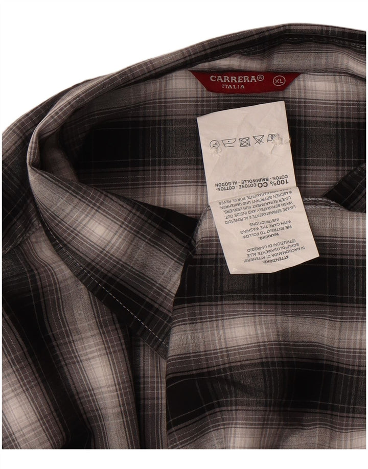 Carrera muška flanelska košulja XL crni karirani pamuk