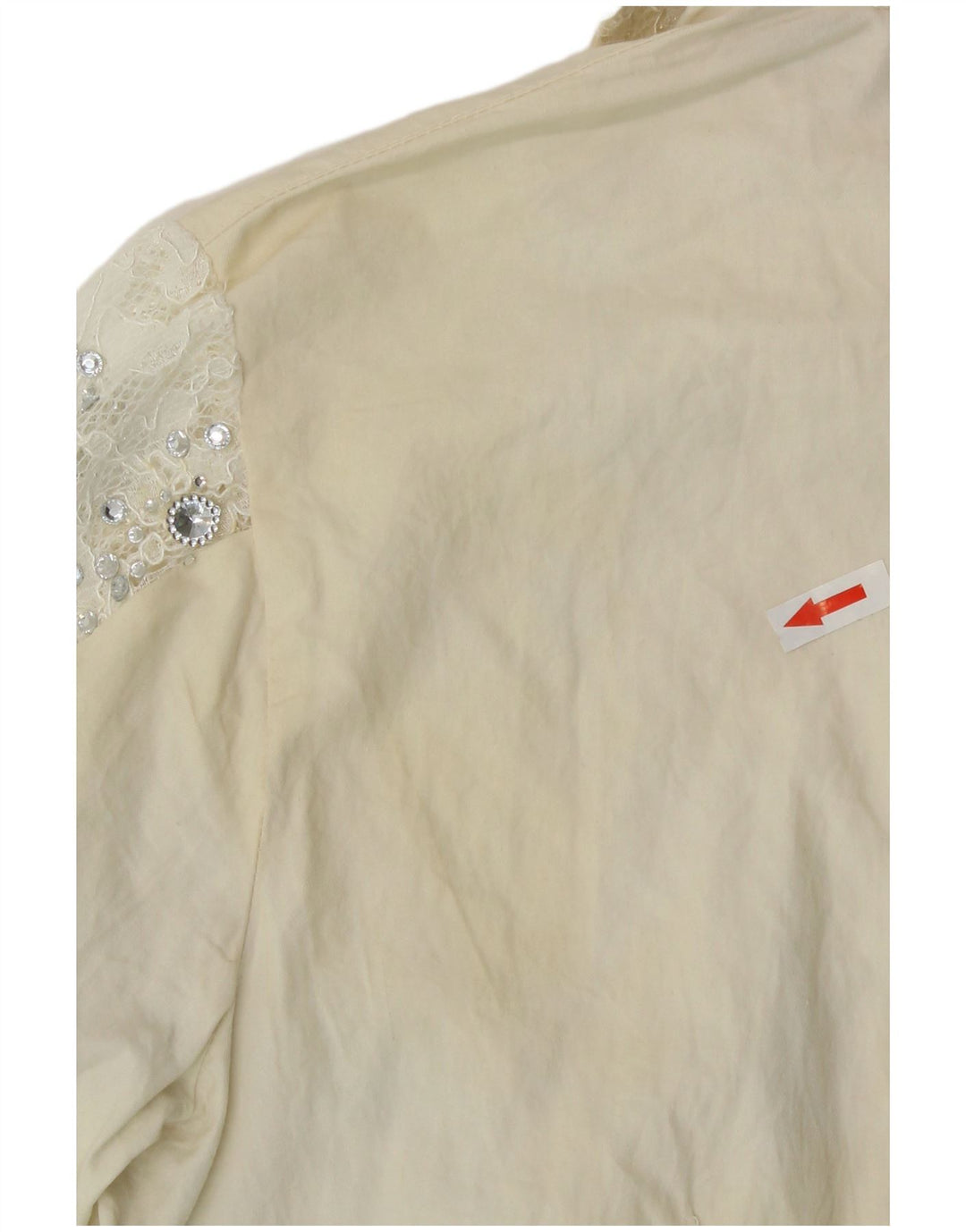 Vintage ženska košulja bluza UK 12 srednje bijele cvjetne boje