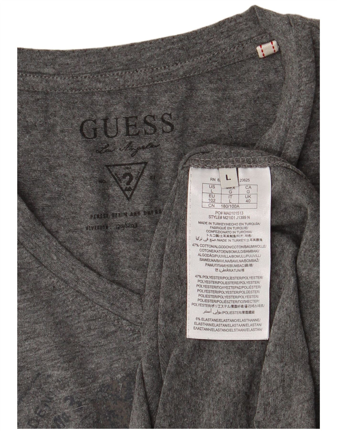 Guess Ženska majica kratkih rukava s grafičkim motivima UK 14 Large Grey Cotton