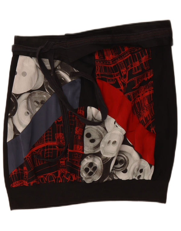 Desigual ženska grafička mini suknja EU 42 Large W34 Black Colourblock