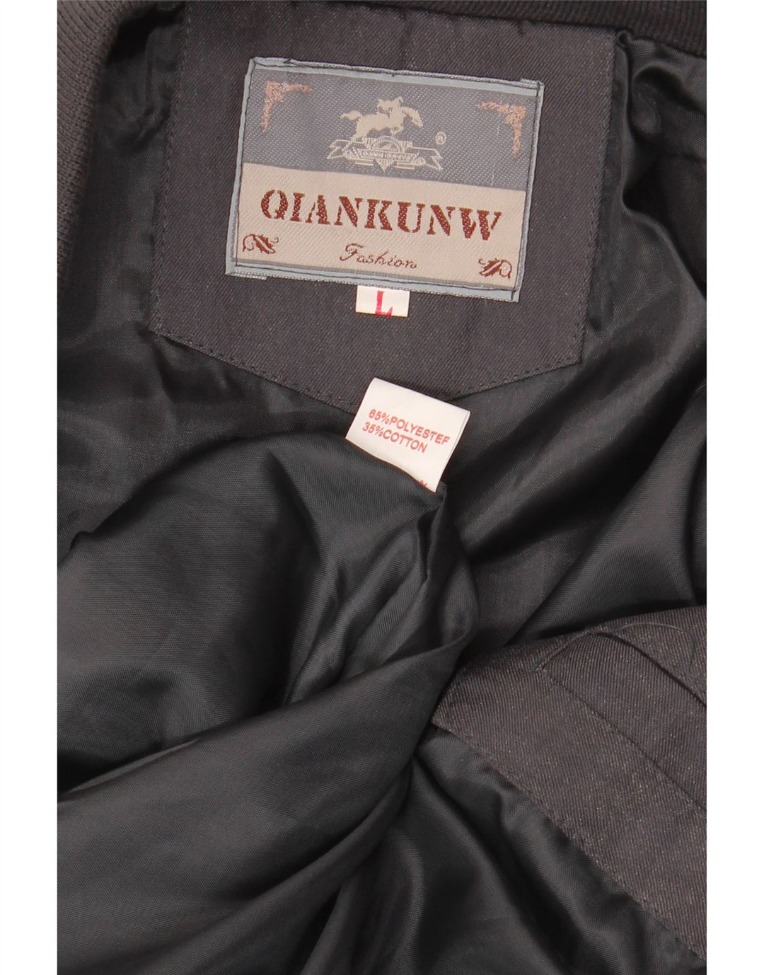 VINTAGE muška bomber jakna UK 40 veliki crni poliester u boji