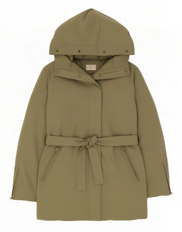 Benetton ženska parka jakna s kapuljačom UK 14 Srednje zelena