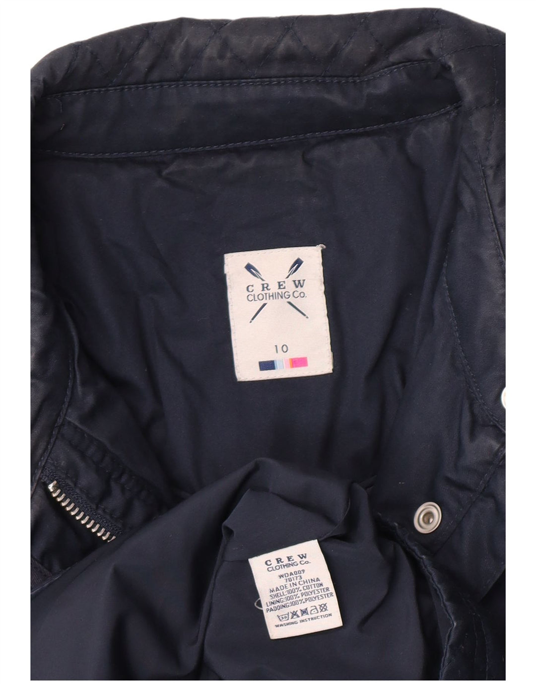 Crew Clothing Ženska prošivena jakna regularnog kroja UK 10 Mala tamnoplava