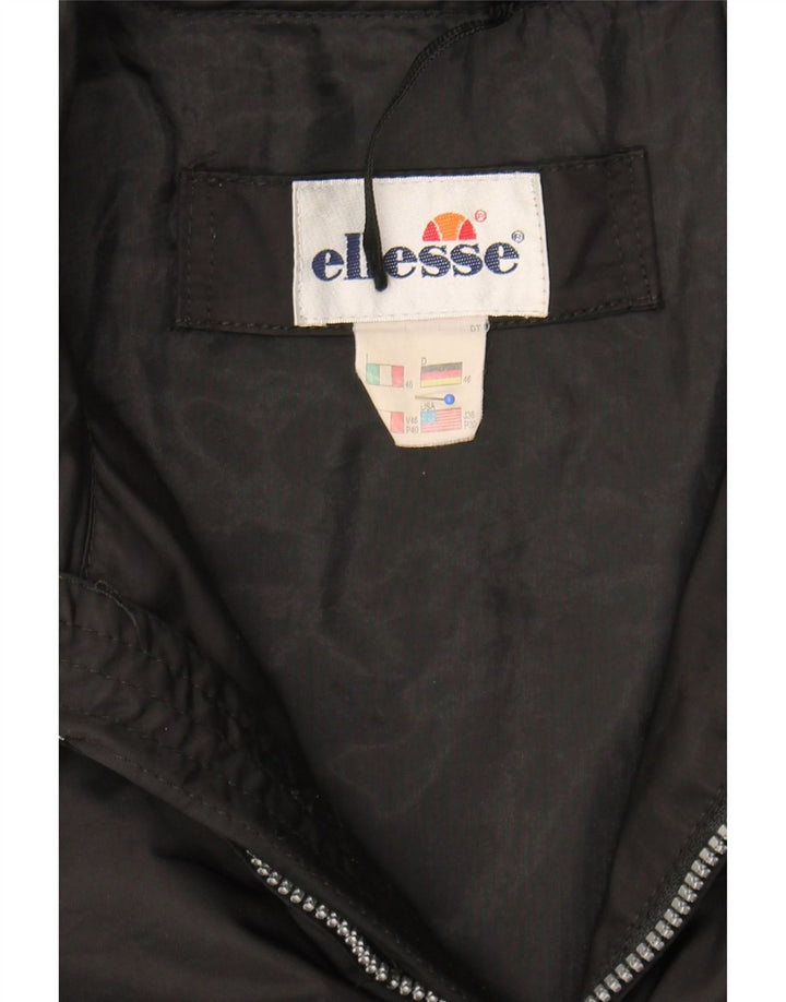 ELLESSE Womens Oversized Padded Jacket IT 46 Large Black Polyester Vintage Ellesse and Second-Hand Ellesse from Messina Hembry 