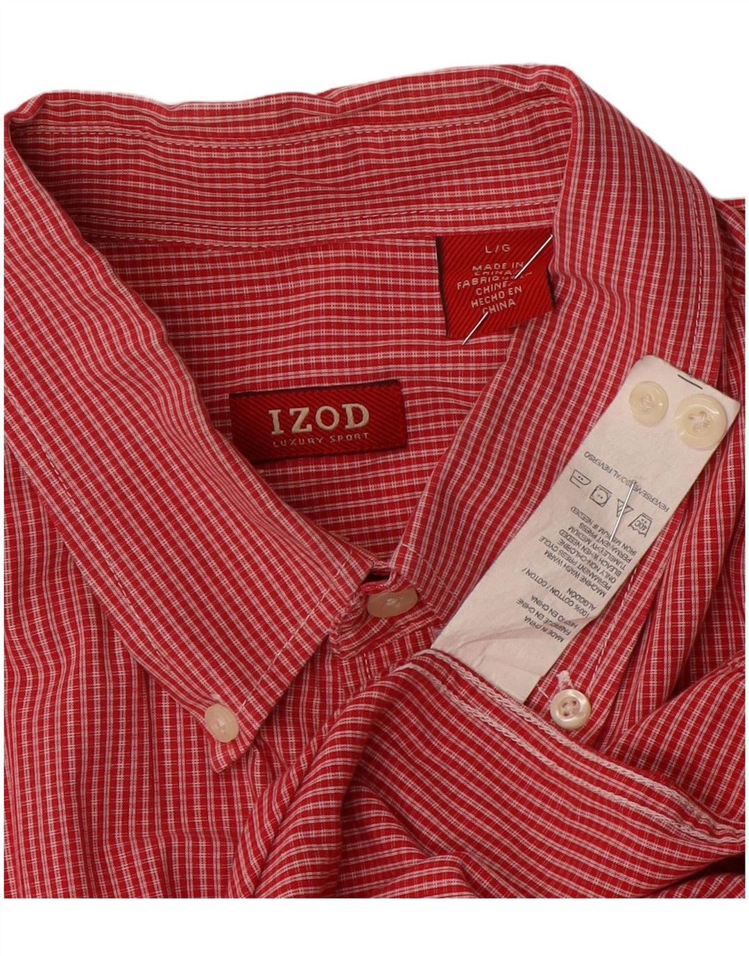 IZOD muška košulja veliki crveni karirani pamuk