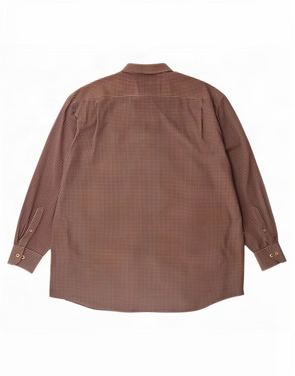 Izod muška košulja 3XL smeđi pamuk od ginghama