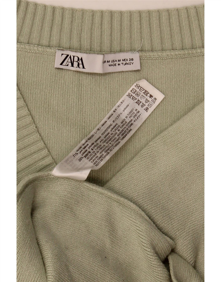 Zara ženski preveliki prsluk bez rukava UK 14, srednja kaki viskoza