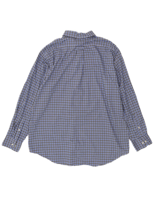 Izod muška košulja veličina 17 17 1/2 XL plavi karirani pamuk