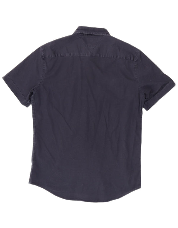 TOMMY HILFIGER Muška uska košulja kratkih rukava Srednje tamnoplavi pamuk