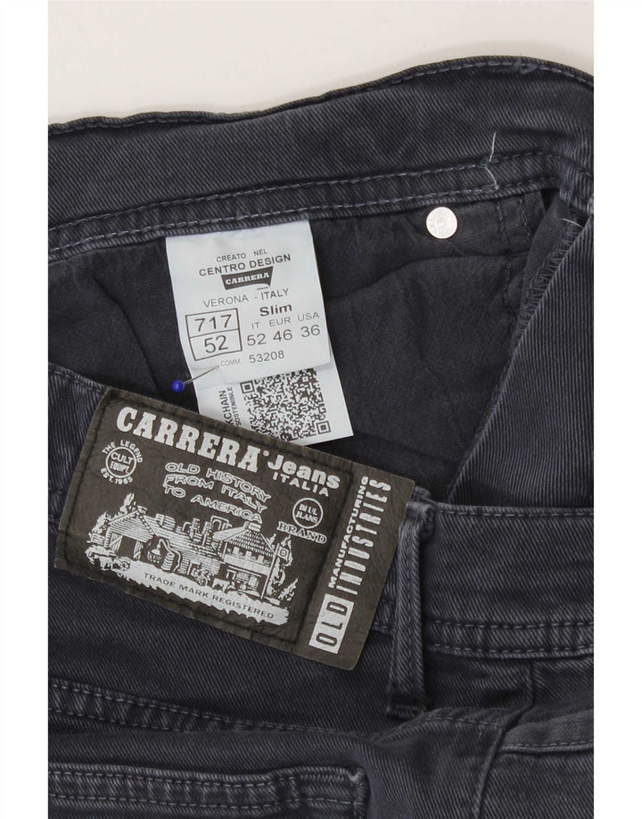 Carrera Mens 717 Slim Jeans W36 L30 Sivi pamuk
