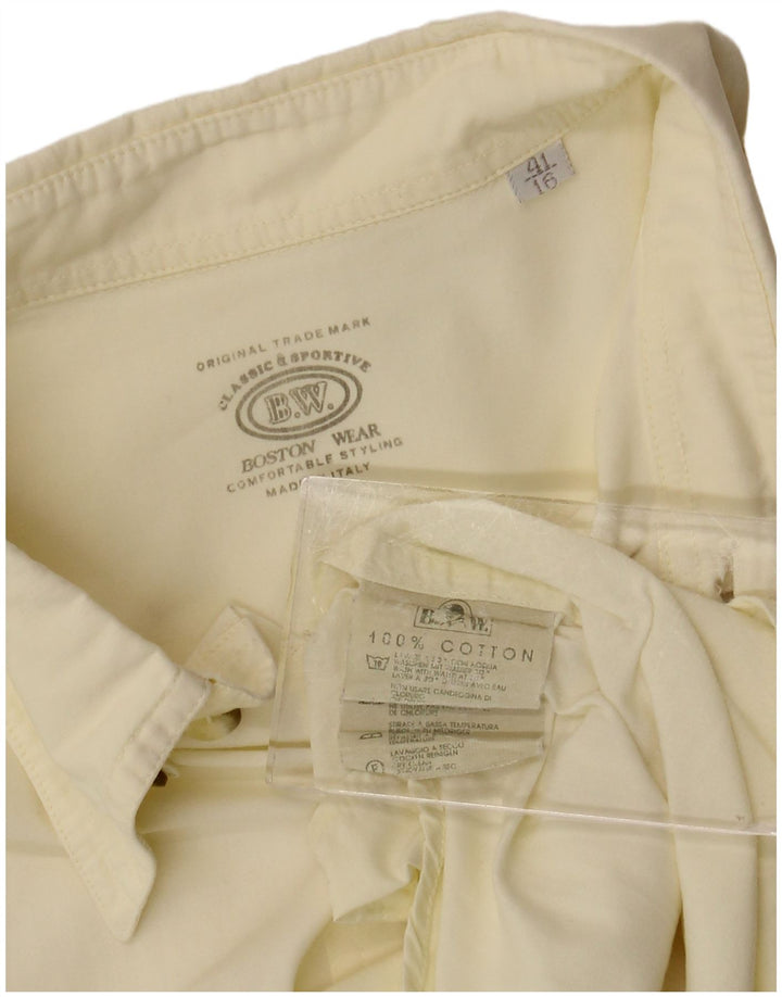 BOSTON Muška košulja kratkih rukava, veličina 41 16, veliki žuti pamuk