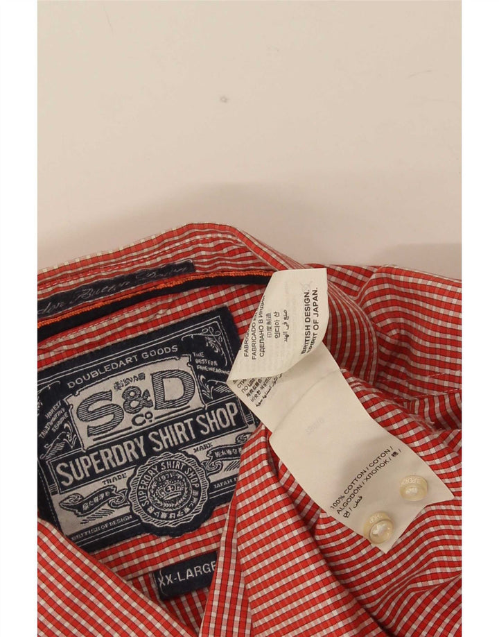 Superdry muška košulja 2XL crveni gingham pamuk