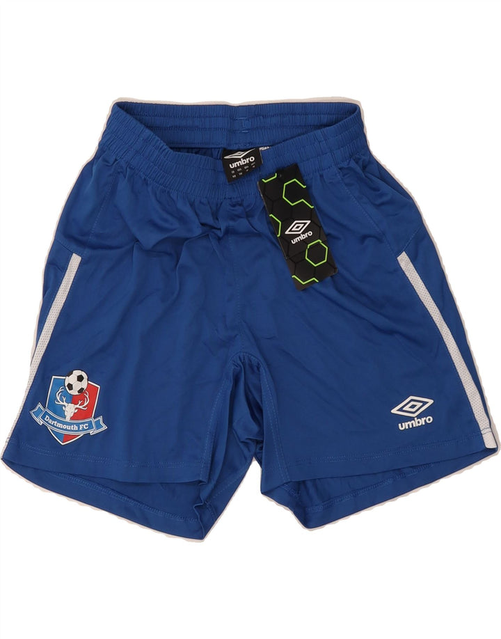 UMBRO Boys Dartmouth Sport Shorts 9-10 Years  Blue Polyester Vintage Umbro and Second-Hand Umbro from Messina Hembry 