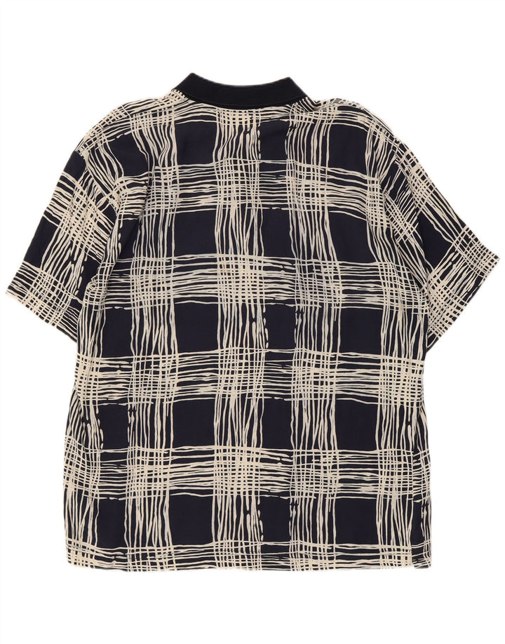 Suspense muška pulover majica kratkih rukava, velika tamnoplava karirana viskoza