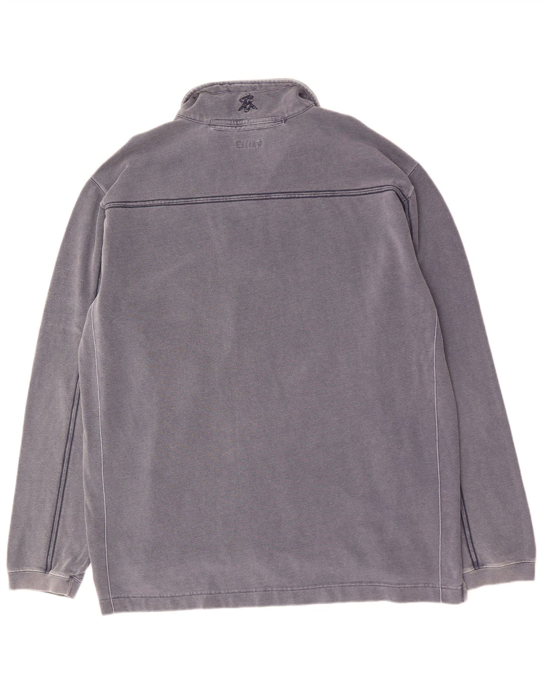 WHITE STUFF Muška majica s izrezom s patentnim zatvaračem 2XL tamnoplavi pamuk