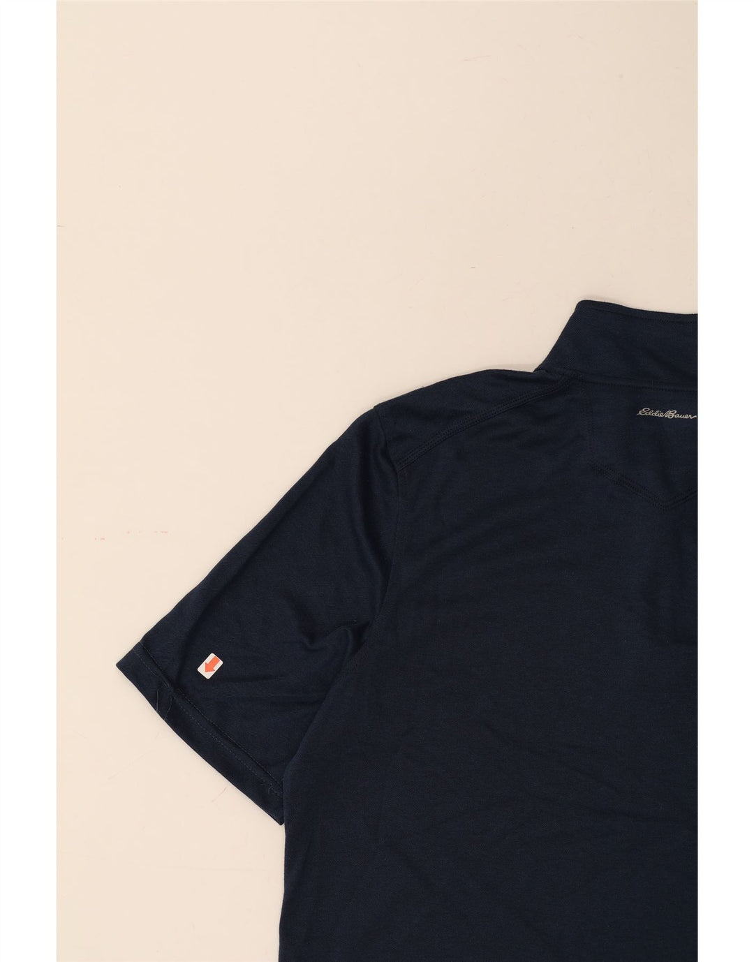 EDDIE BAUER Mens Zip Neck T-Shirt Top XL Navy Blue Polyester Vintage Eddie Bauer and Second-Hand Eddie Bauer from Messina Hembry 