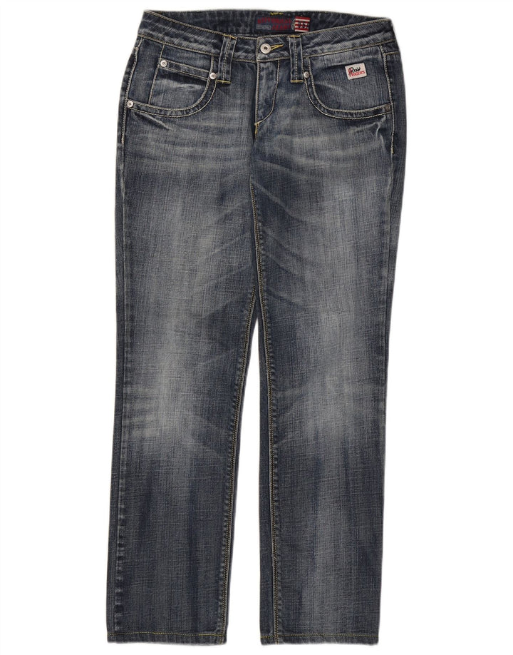 Roy Rogers Ženske Seven Bell Straight Jeans IT 42 Srednje W28 L29 Plave