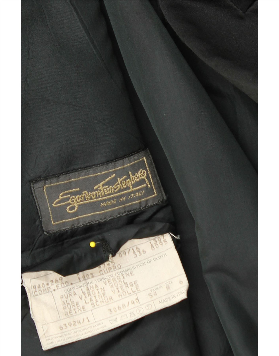 Egon Von Furstenberg Mens UK 40 Large W32 L32 Crna djevičanska vuna