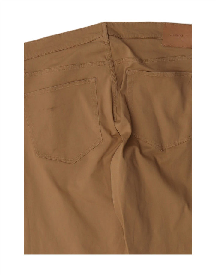 Gant muške uske ležerne hlače W38 L31 smeđi pamuk