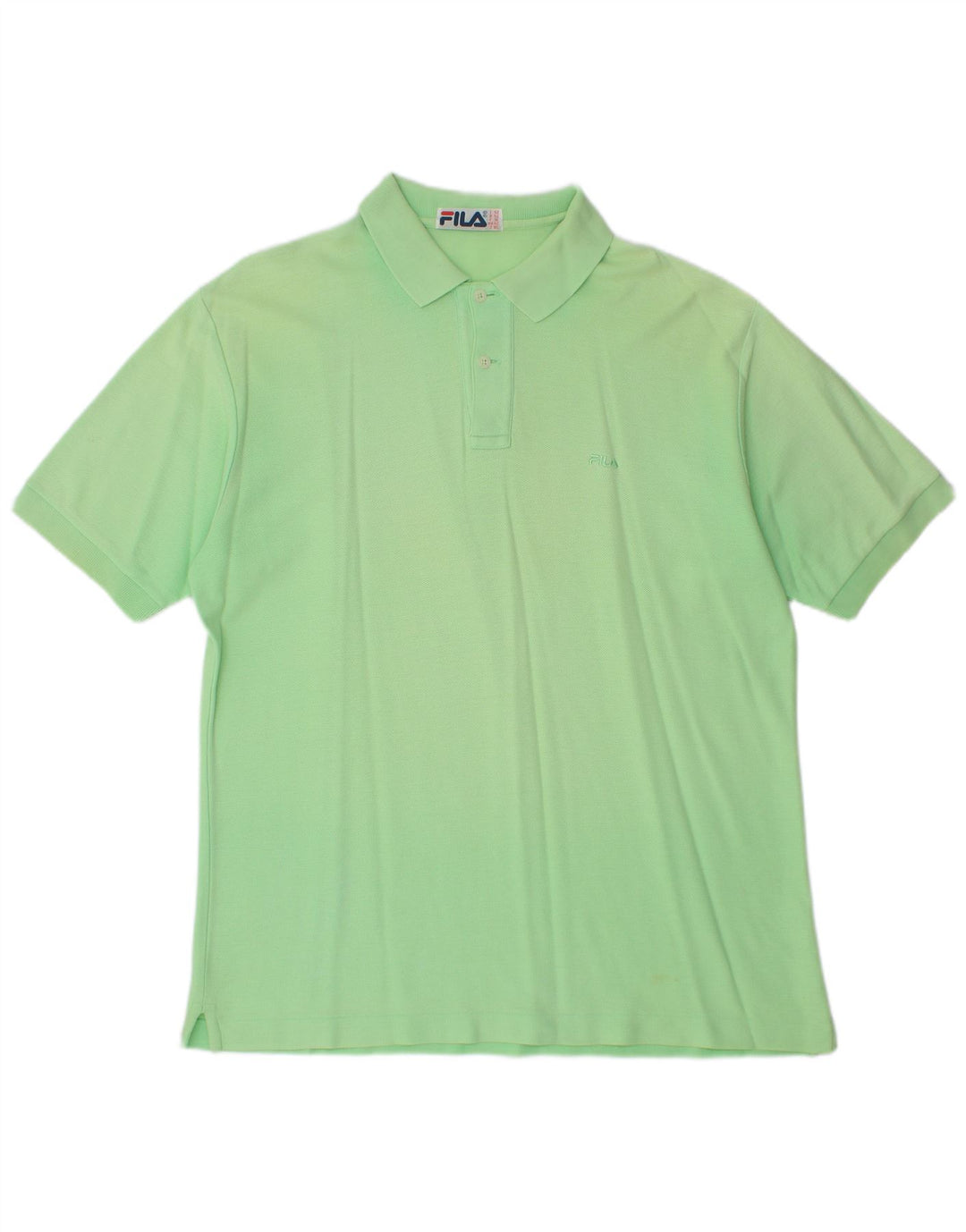 FILA Mens Polo Shirt IT 52 Large Green Cotton