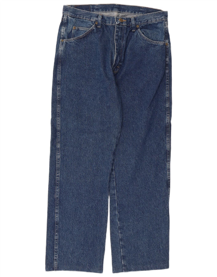 Wrangler muške ravne traperice W34 L29 plavi pamuk