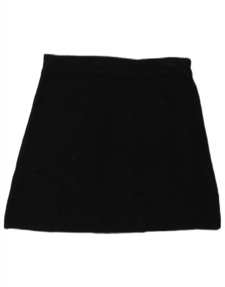 Zara ženska pletena mini suknja mala W26 crna viskoza