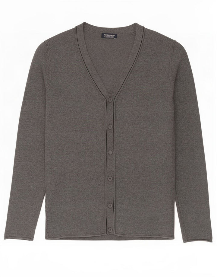 Zara muški kardigan pulover XL sivi