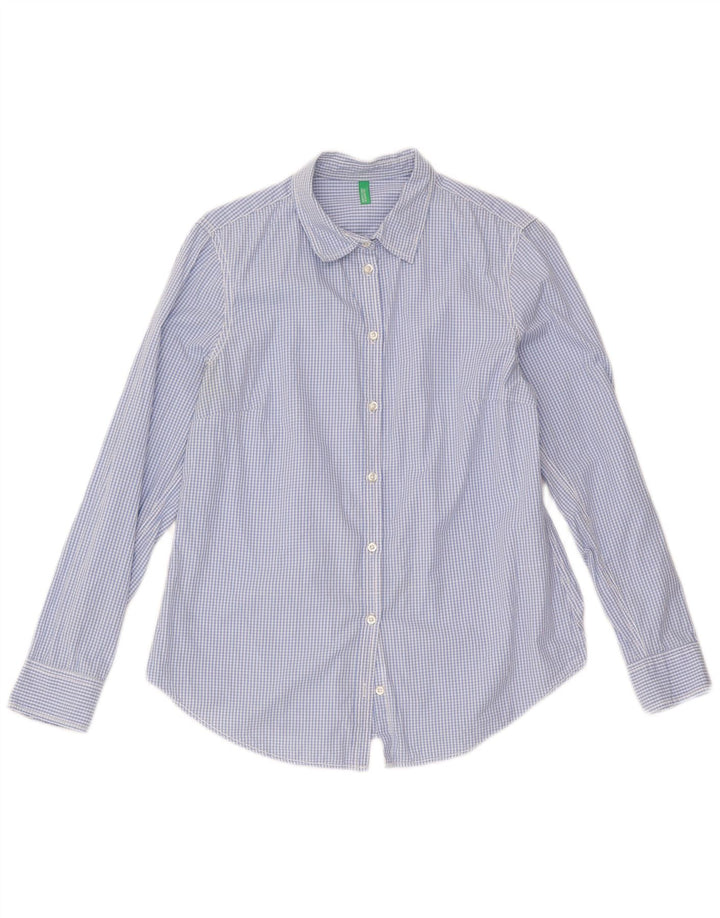 Benetton ženska košulja UK 12 Srednje plava gingham