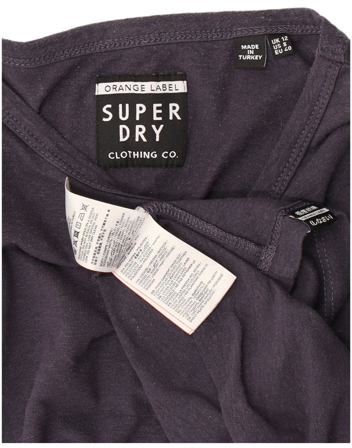 Superdry ženska majica dugih rukava UK 12 srednje tamnoplavi pamuk