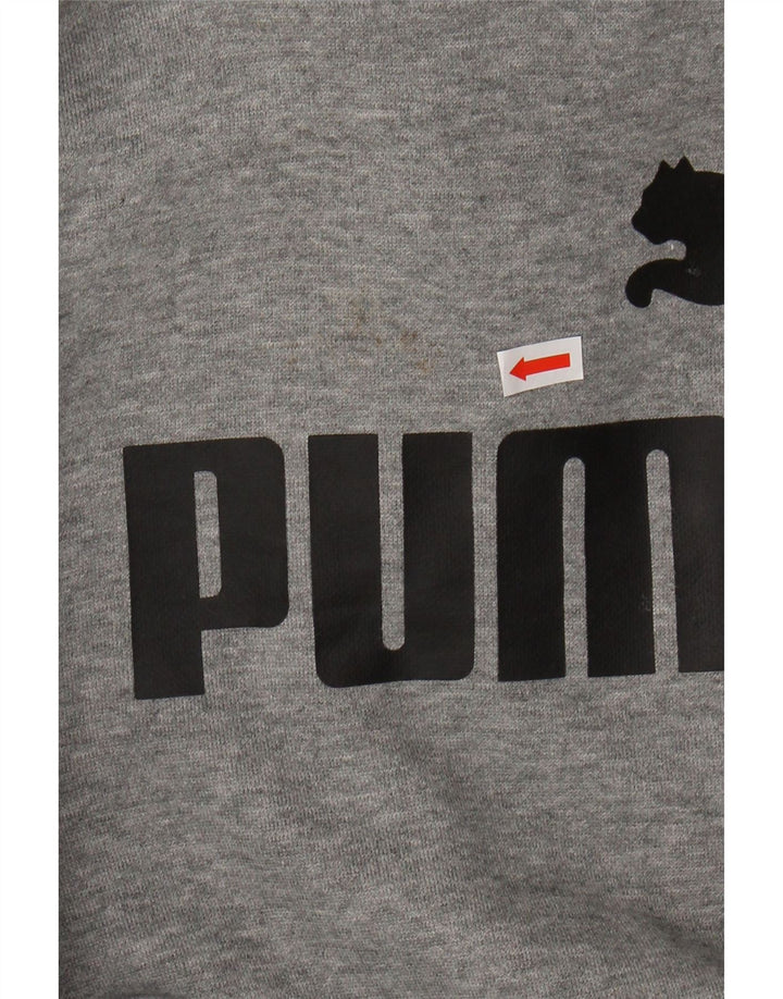 PUMA majica s kapuljačom s grafičkim motivima 9-10 godina, siva