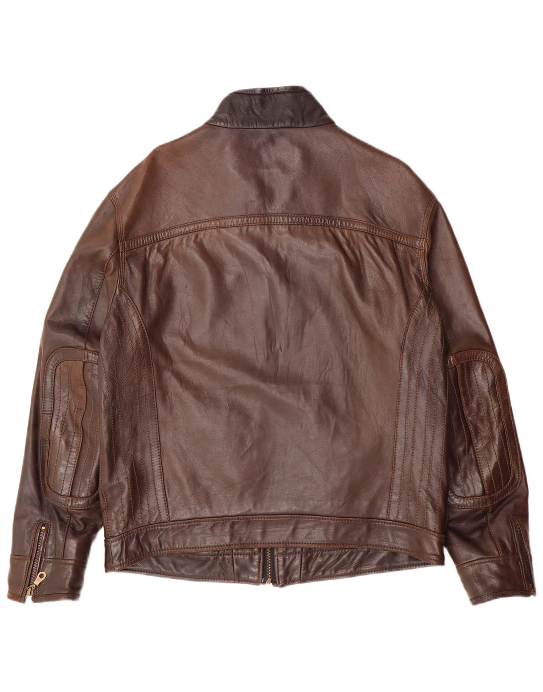 VINTAGE muška kožna jakna UK 38 Srednje smeđa