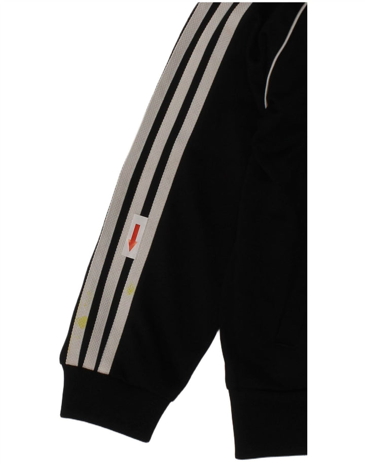 Gornja jakna od trenirke Adidas za dječake 2-3 godine, crni poliester