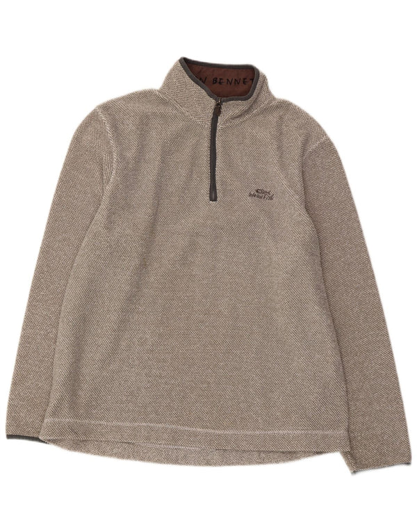 WEIRD FISH Muški džemper od flisa s patentnim izrezom XL sivi poliester