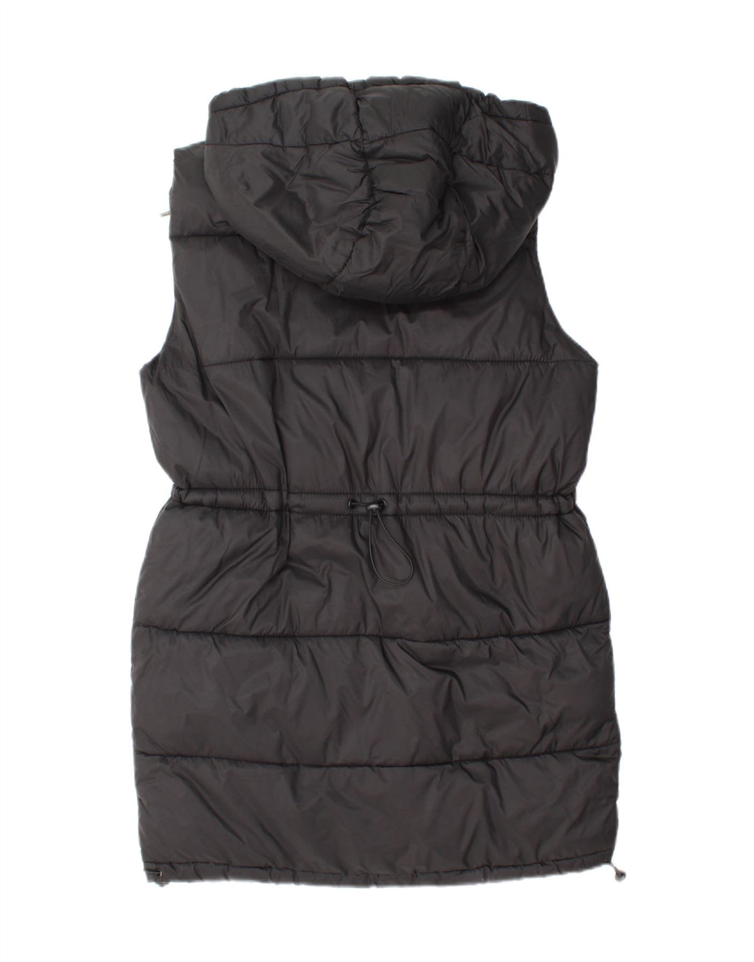 ZARA Womens Hooded Padded Gilet UK 10 Small Black Polyester Vintage Zara and Second-Hand Zara from Messina Hembry 