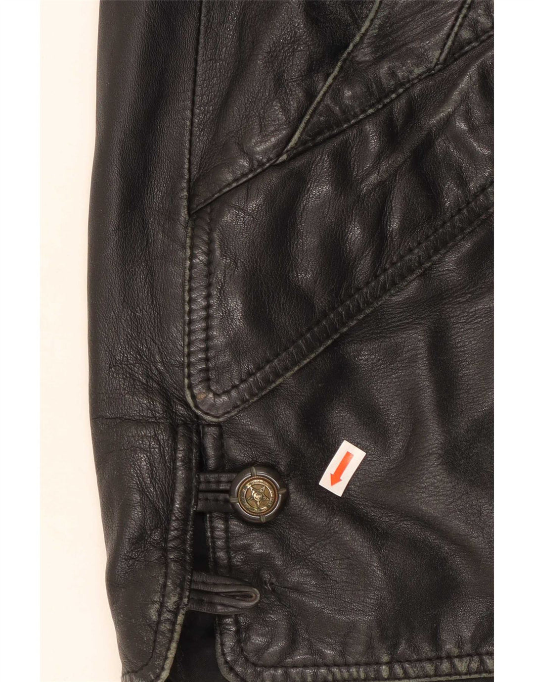 Marco Pierguidi Mens Leather Coat IT 50 Large Black
