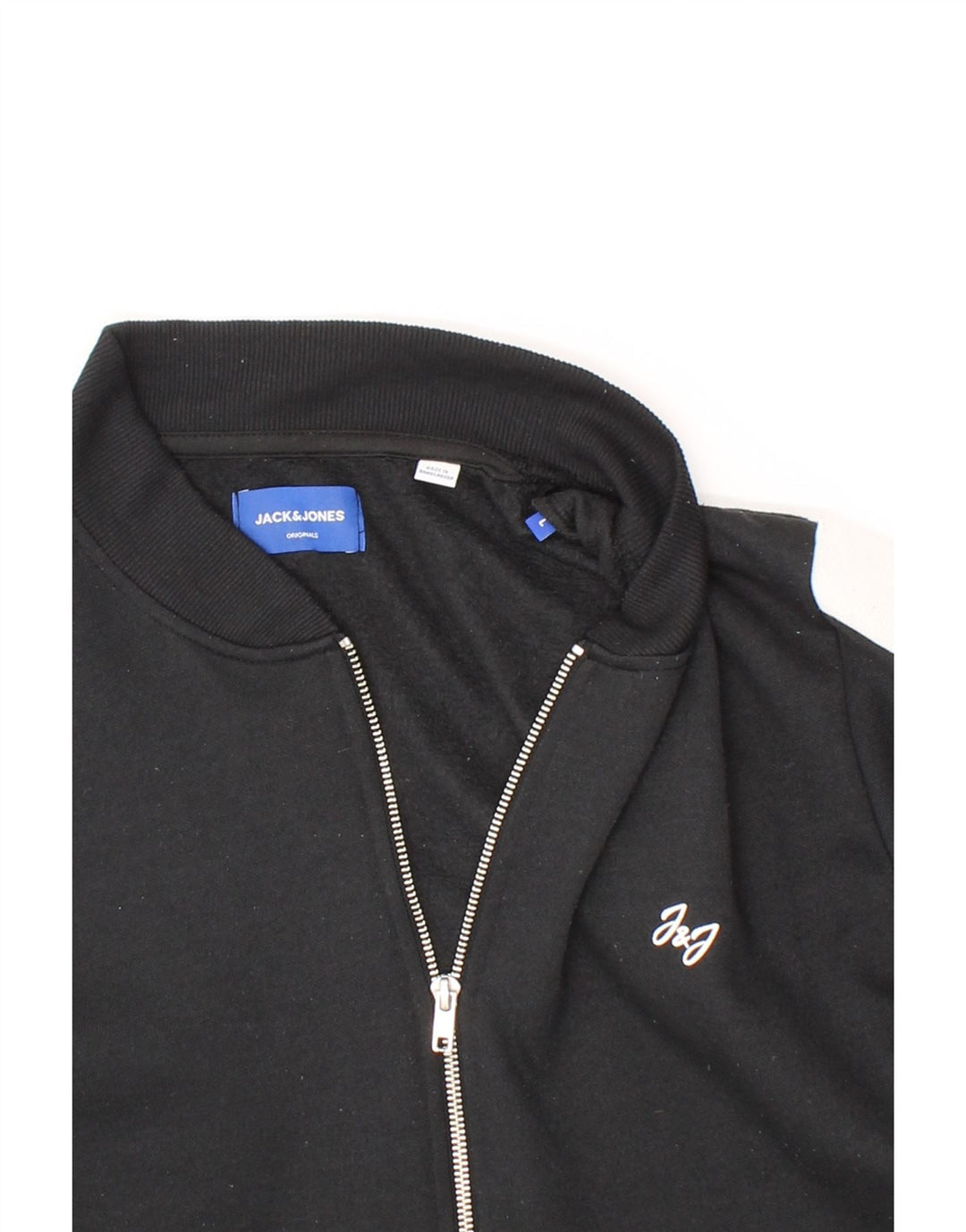 JACK & JONES Mens Tracksuit Top Jacket Large Black Colourblock Polyester Vintage Jack & Jones and Second-Hand Jack & Jones from Messina Hembry 