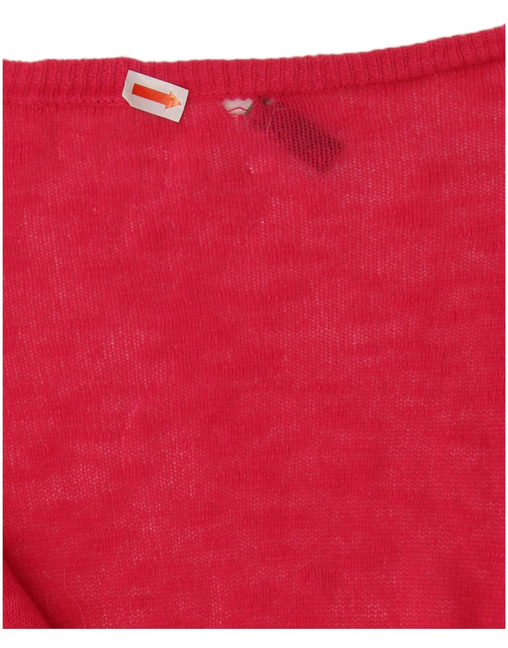BENETTON ženski prekomjerni džemper UK 10 Small Pink