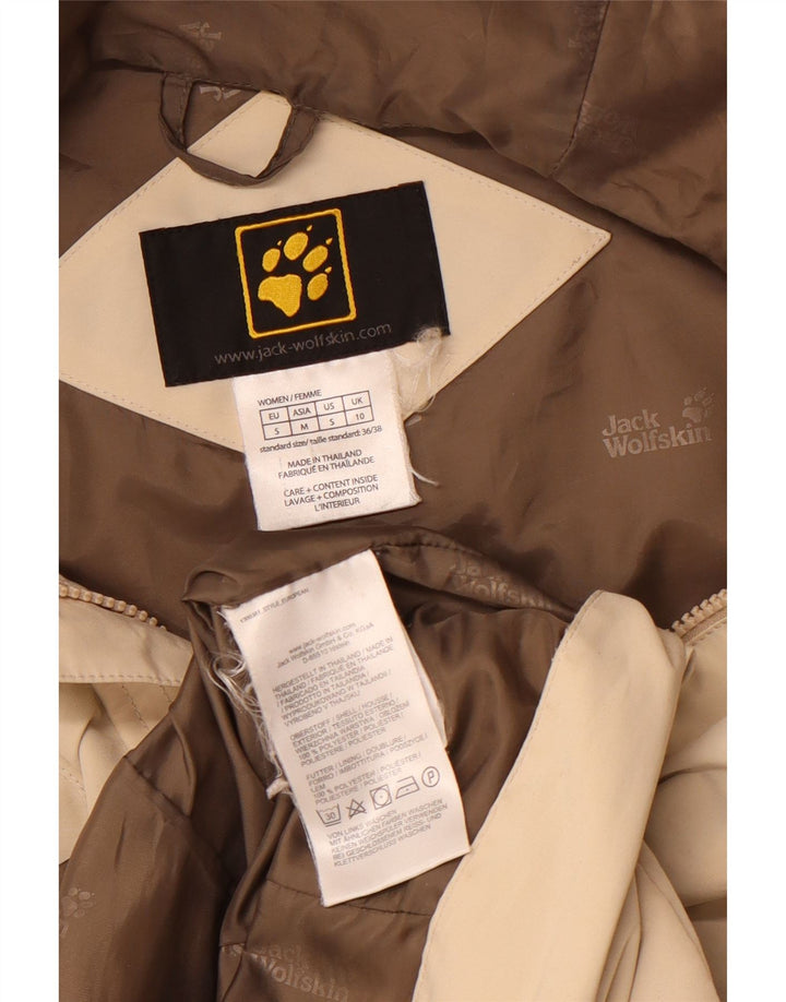 JACK WOLFSKIN Ženska vjetrovka s kapuljačom UK 10 Small Beige Poliester