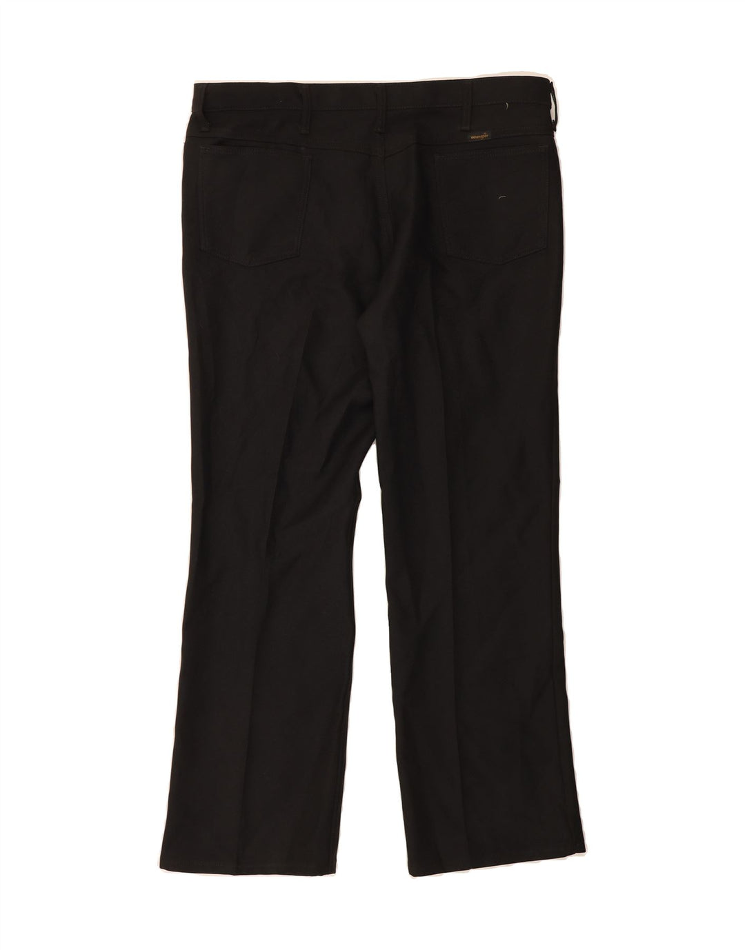 WRANGLER Mens Straight Casual Trousers W40 L30 Black Polyester Vintage Wrangler and Second-Hand Wrangler from Messina Hembry 