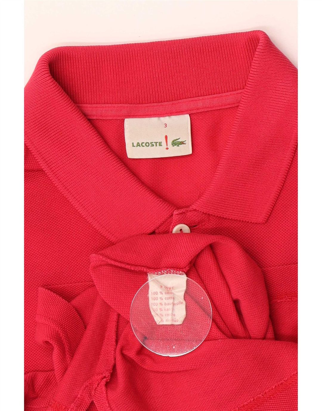 Lacoste muška polo majica veličine 3 mala ružičasta pamučna