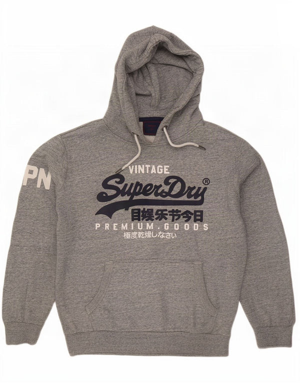 Superdry muška majica s kapuljačom XL, sivi flekasti pamuk