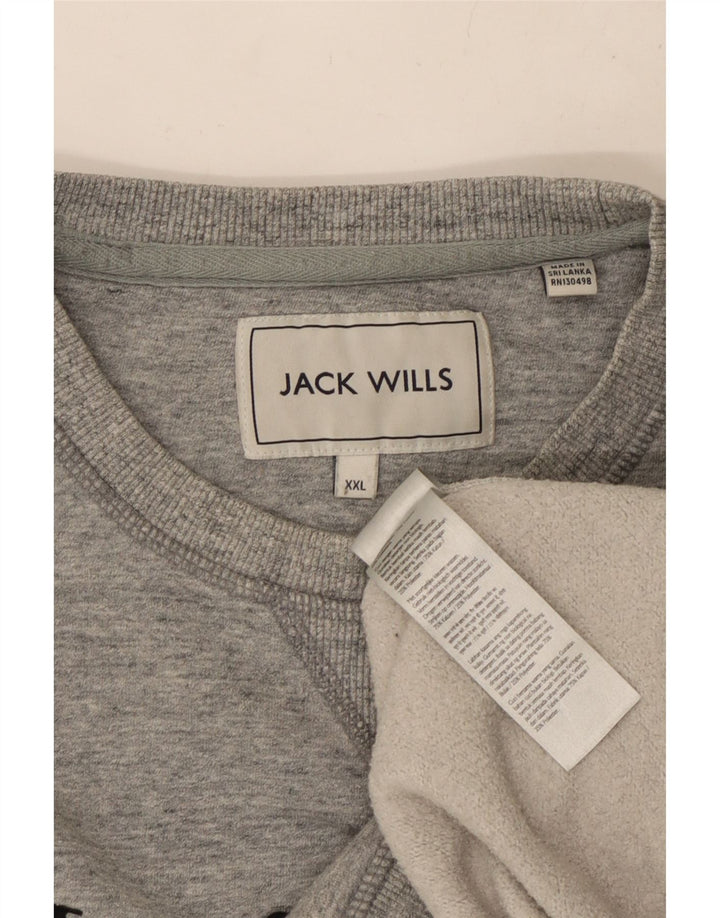 JACK & JONES Muška trenirka s motivima 2XL sivi flekasti pamuk