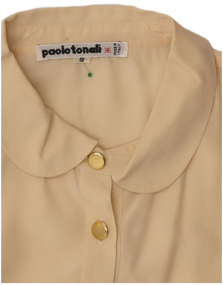 Paolo Tonali Ženska prevelika bluza Top UK 10 Small Beige
