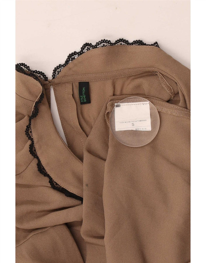 Benetton gornji dio ženske bluze UK 10 Small Beige Poliester