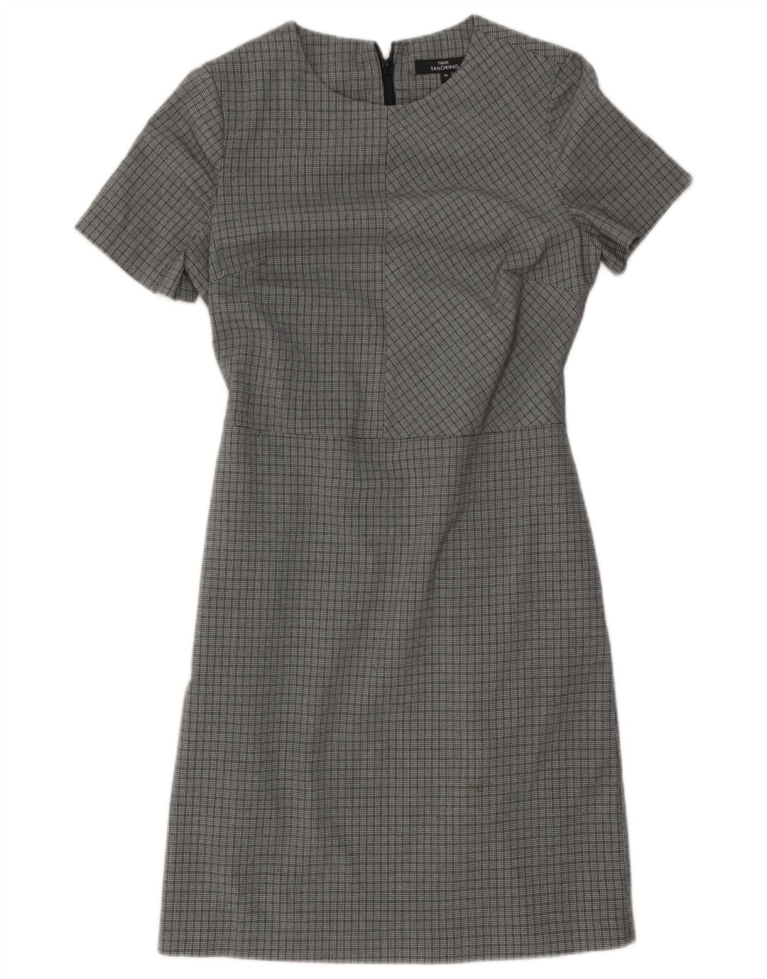 Sljedeća Ženska plašt haljina UK 6 XS Siva Houndstooth