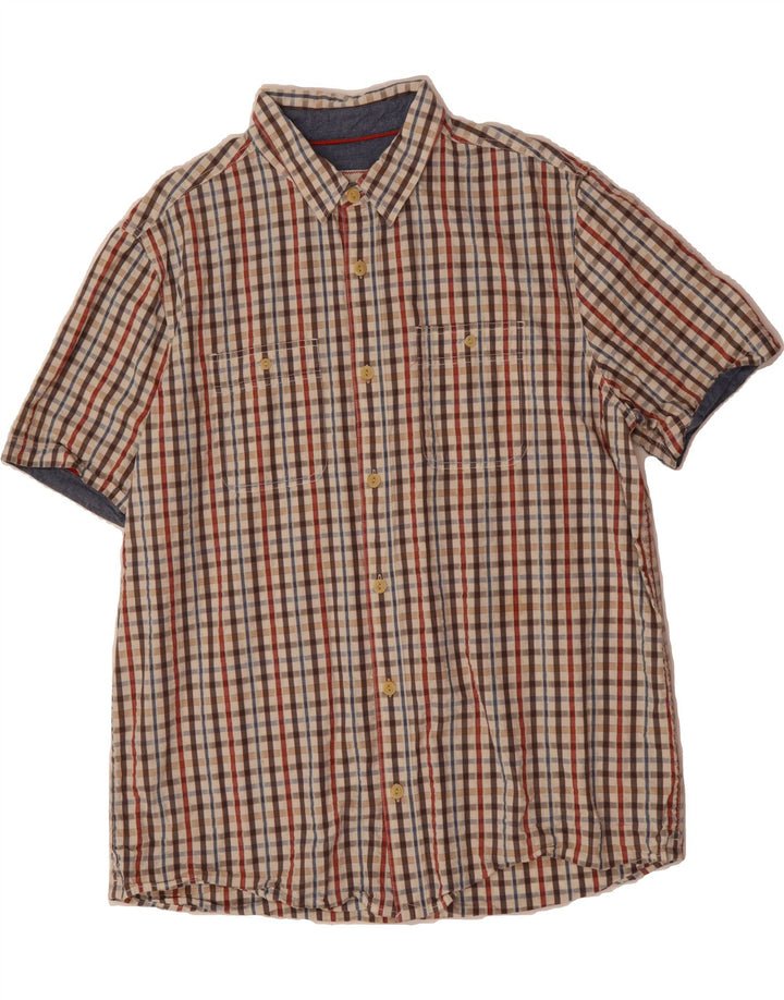 FAT FACE Mens Short Sleeve Shirt XL Multicoloured Check Cotton Vintage Fat Face and Second-Hand Fat Face from Messina Hembry 