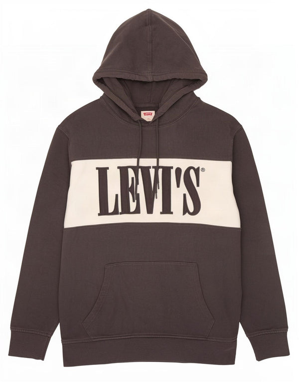 Levi's muška majica s kapuljačom s kapuljačom srednje sive boje, pamuk