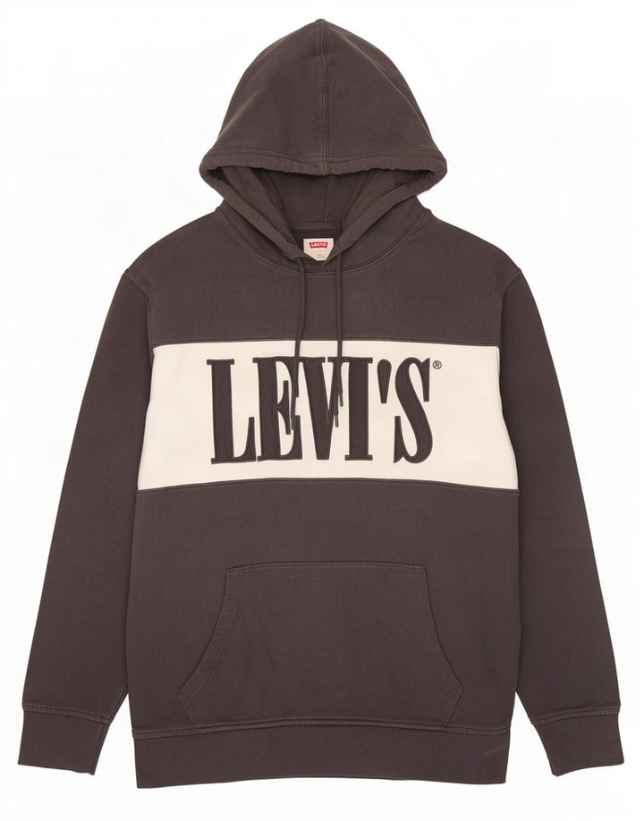 Levi's muška majica s kapuljačom s kapuljačom srednje sive boje, pamuk