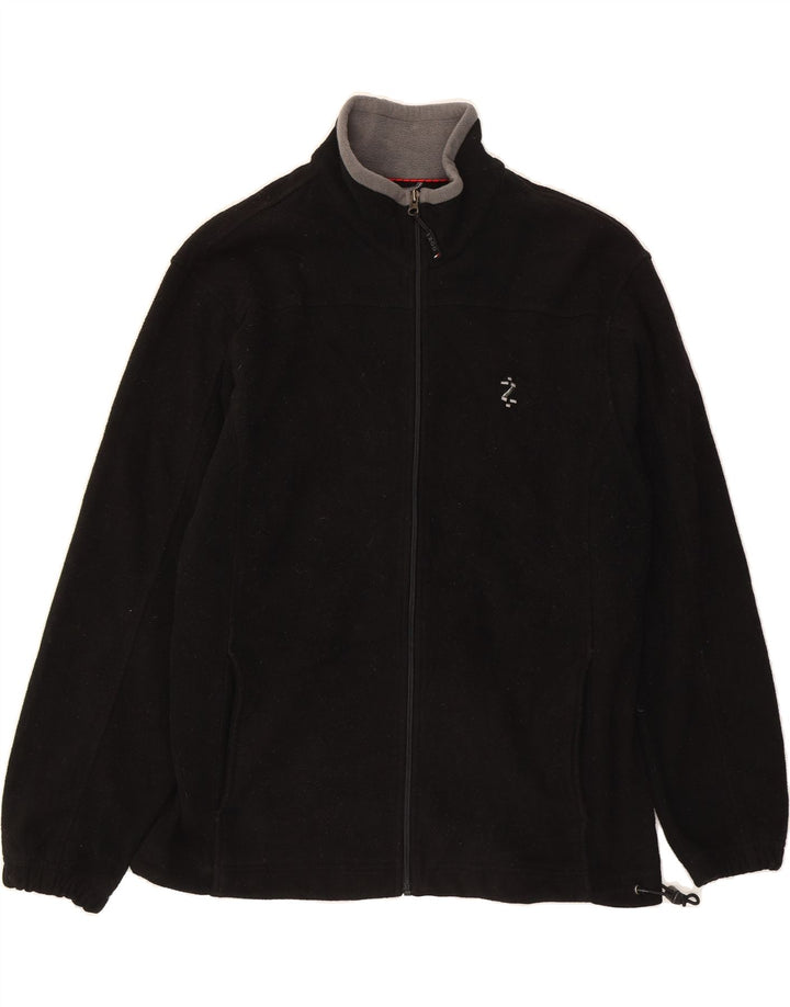 IZOD Mens Fleece Jacket UK 40 Large Black Polyester Vintage Izod and Second-Hand Izod from Messina Hembry 