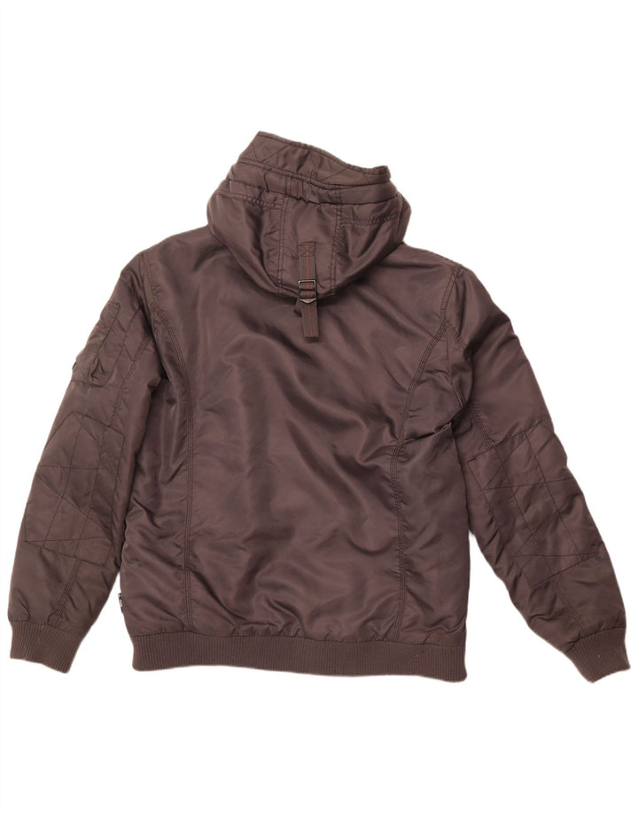 INDIGO muška bomber jakna s kapuljačom UK 40 veliki sivi najlon